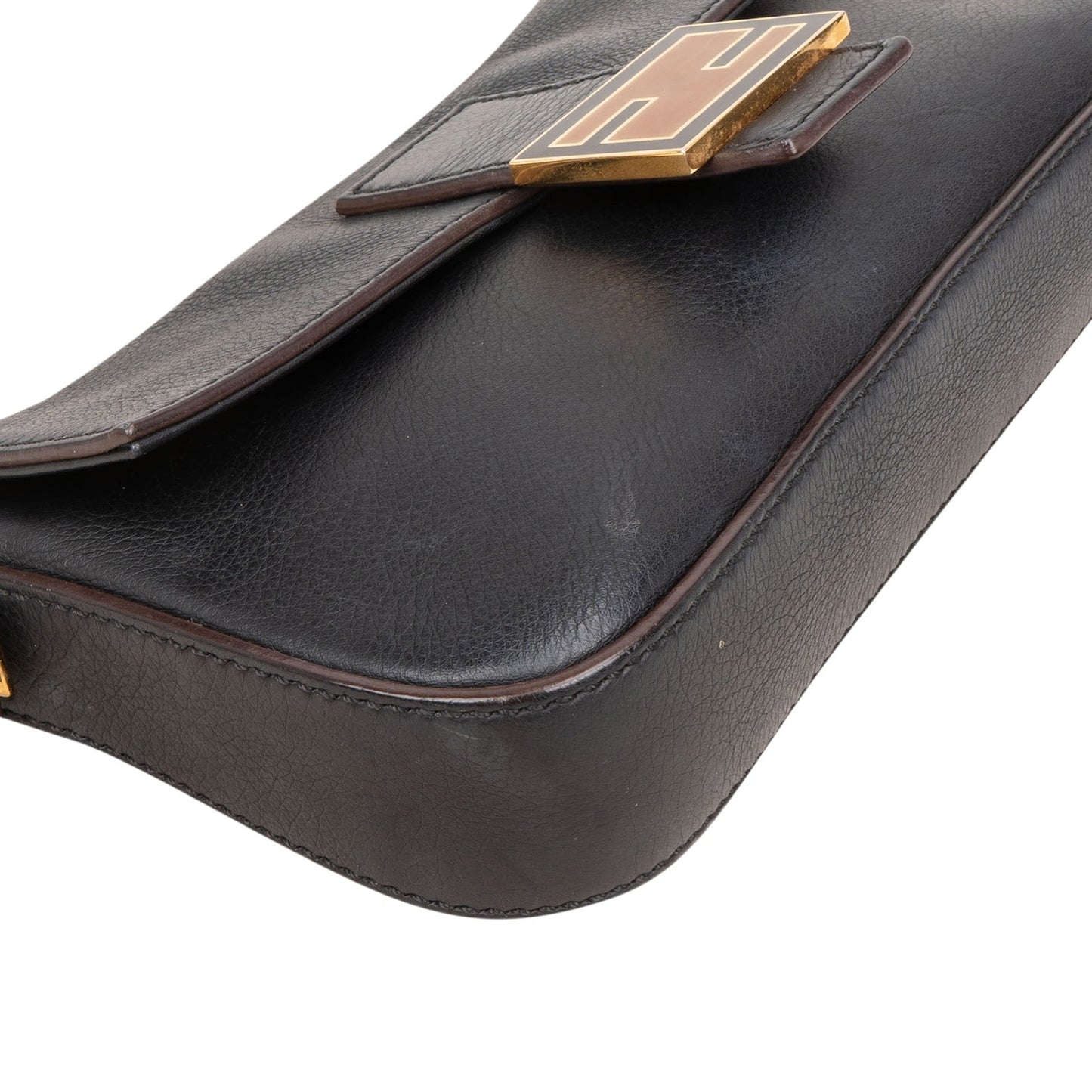 Fendi Vitello Leather Baguette Shoulder Bag