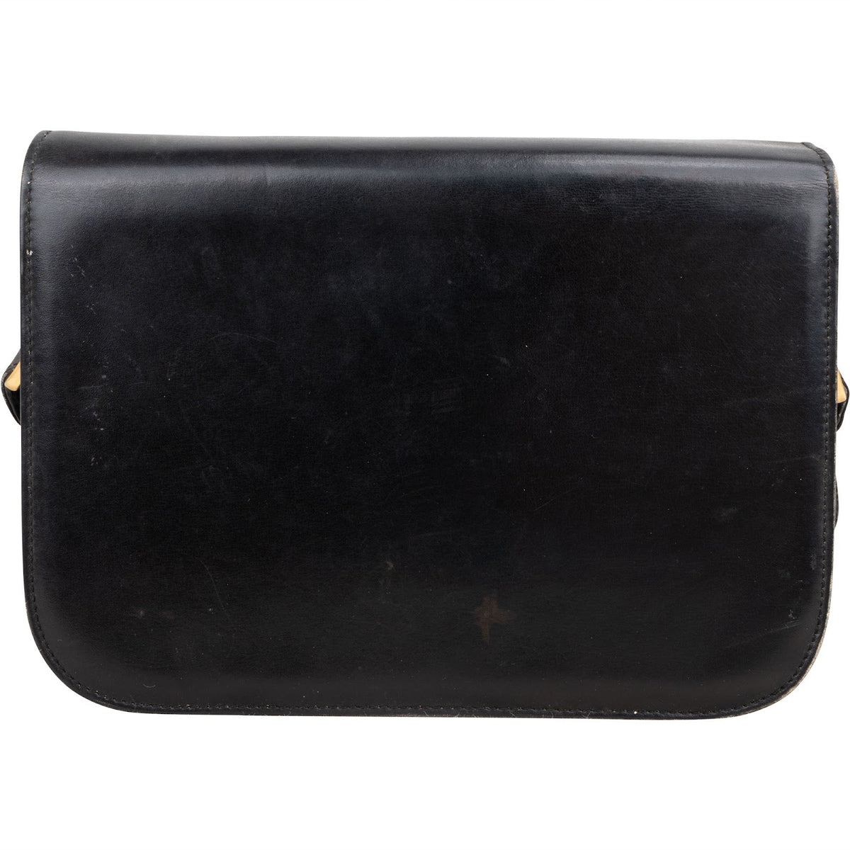 Céline Boxcalf Horse Carriage Triomphe Flap Shoulder Bag