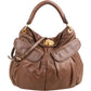 Miu Miu Vitello Daino Leather Coffer Hobo Shoulder Bag