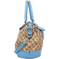 Gucci Monogram GG Blue Leather Sukey Handbag