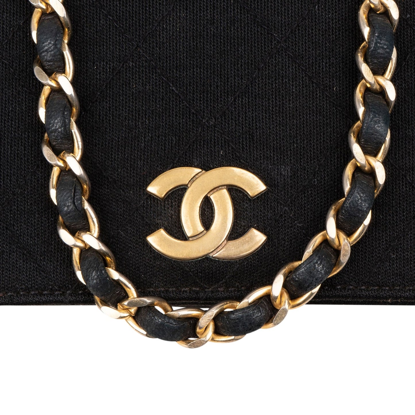 Chanel Quilted Cotton Medium Single Flap Shoulder Bag