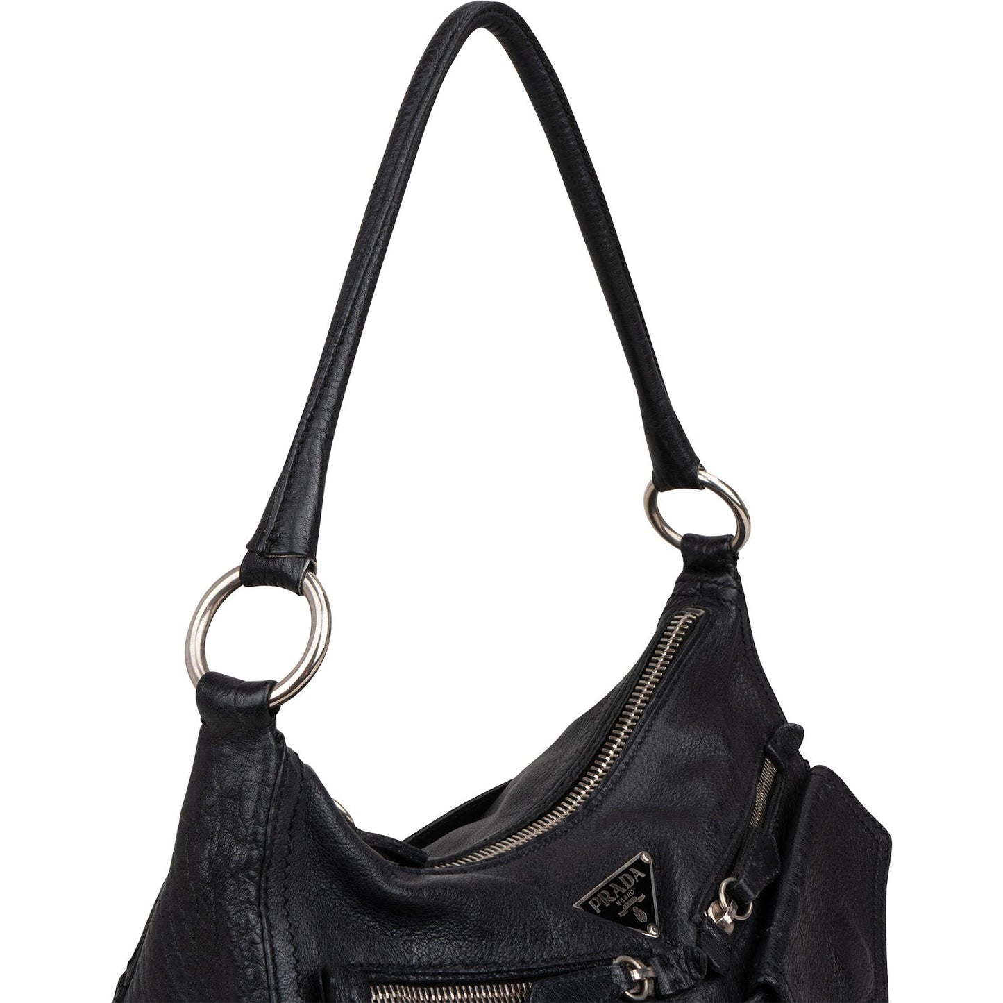 Prada Vitello Daino Leather Two Pocket Shoulder Bag