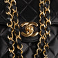 Chanel Quilted Lambskin 24K Gold Jumbo Double Flap Shoulder Bag