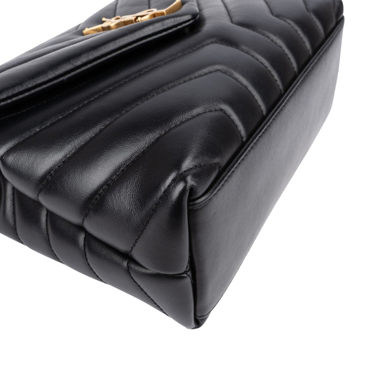 Saint Laurent Small Loulou aus gestepptem Kalbsleder – Ansicht 7
