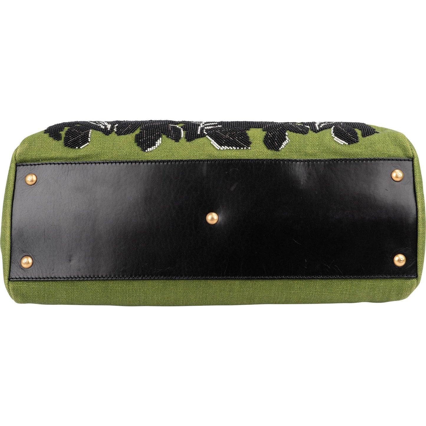 Fendi Limited Floral Embroidered Denim Peekaboo Handbag