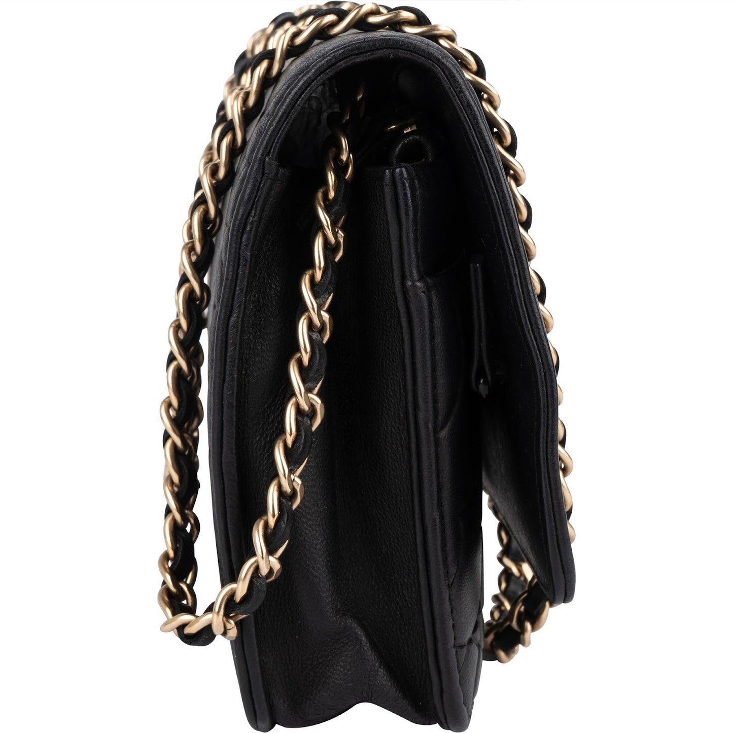 Chanel Embossed Leather Camellia Wallet On Chain Crossbody Bag