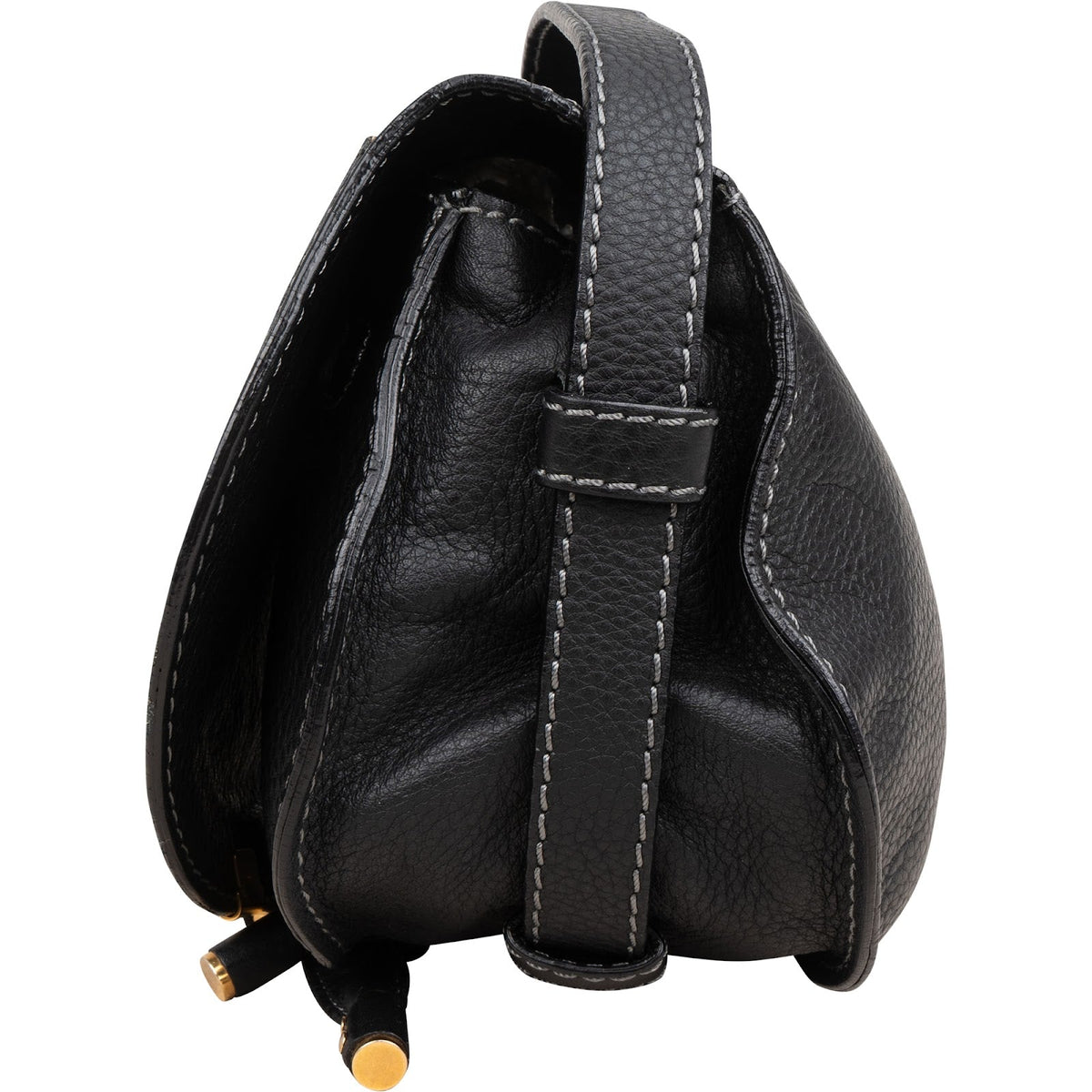 Chloé Grained Calfskin Small Marcie Saddle Crossbody Bag