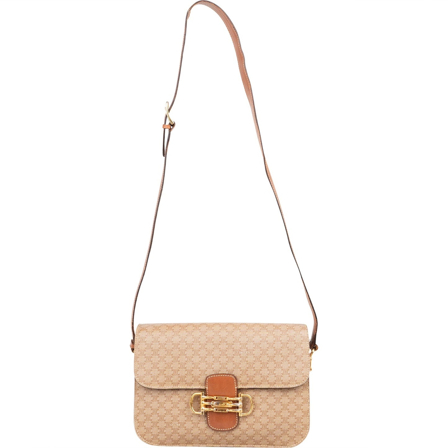 Celine Monogram Macadam Triomphe Crossbody Bag