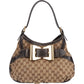 Gucci Monogram GG Large Buckle Hobo Shoulder Bag
