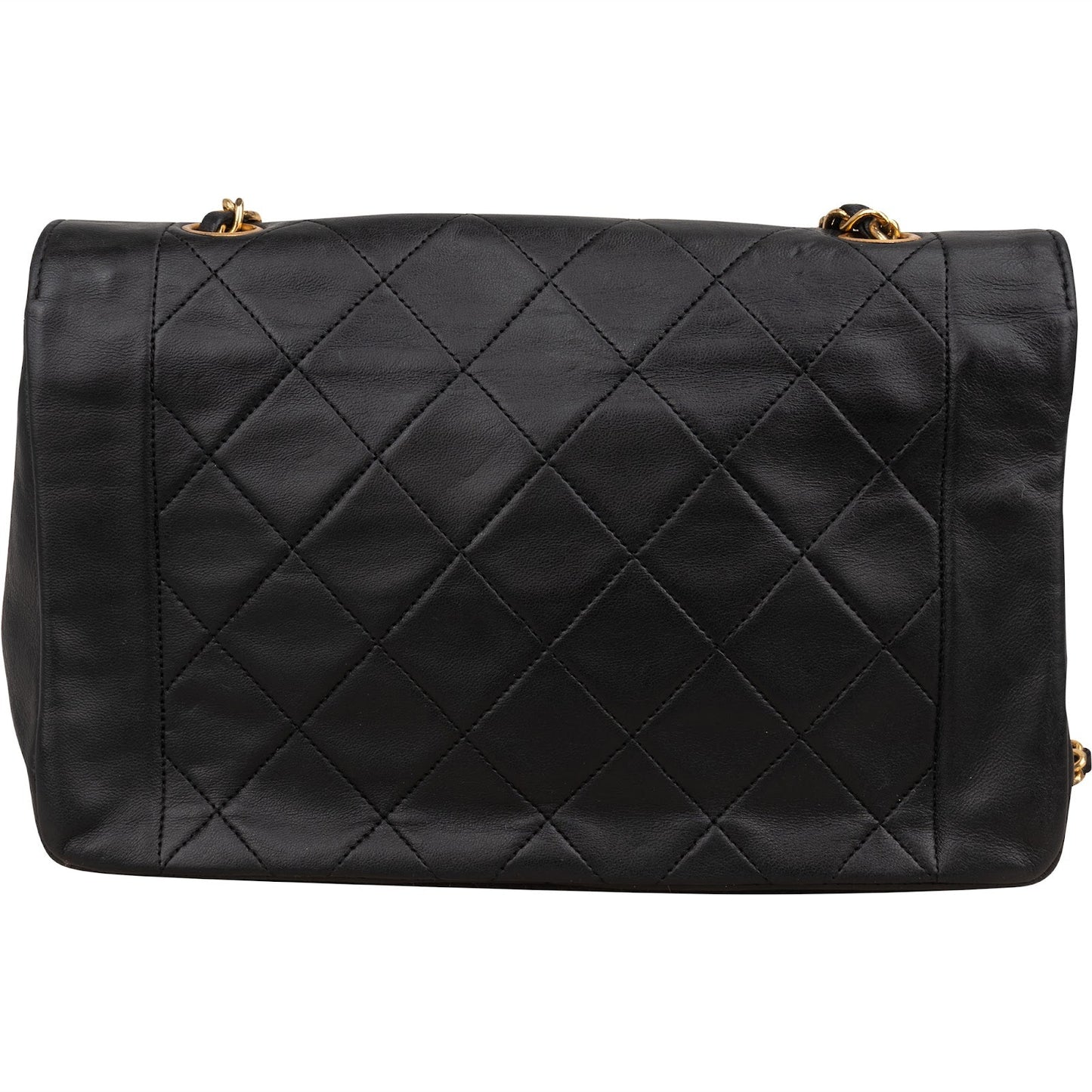 Chanel Quilted Lambskin 24K Gold Single Flap Crossbody Bag