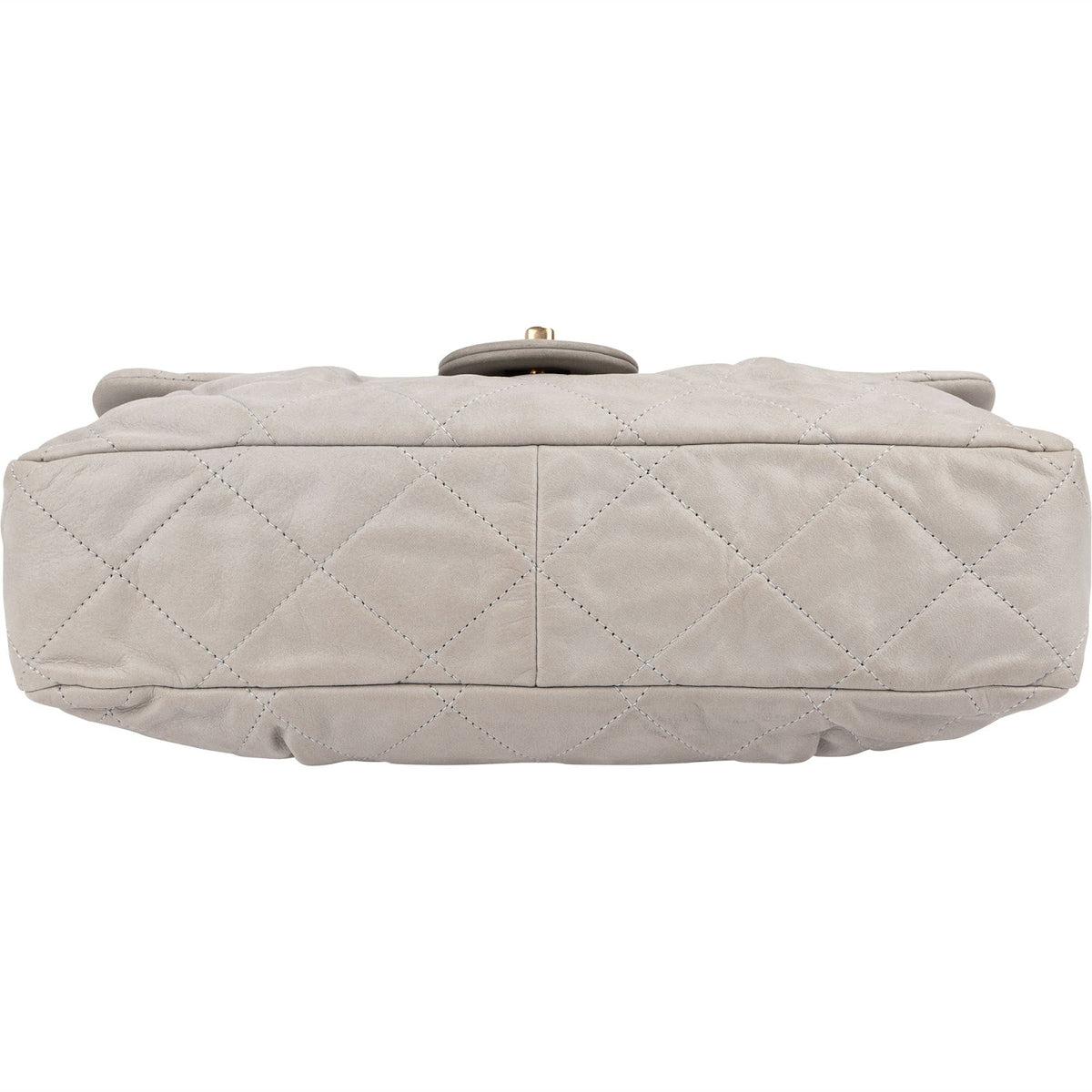 Chanel Quilted Nubuc Easy Single Flap Shoulder Bag