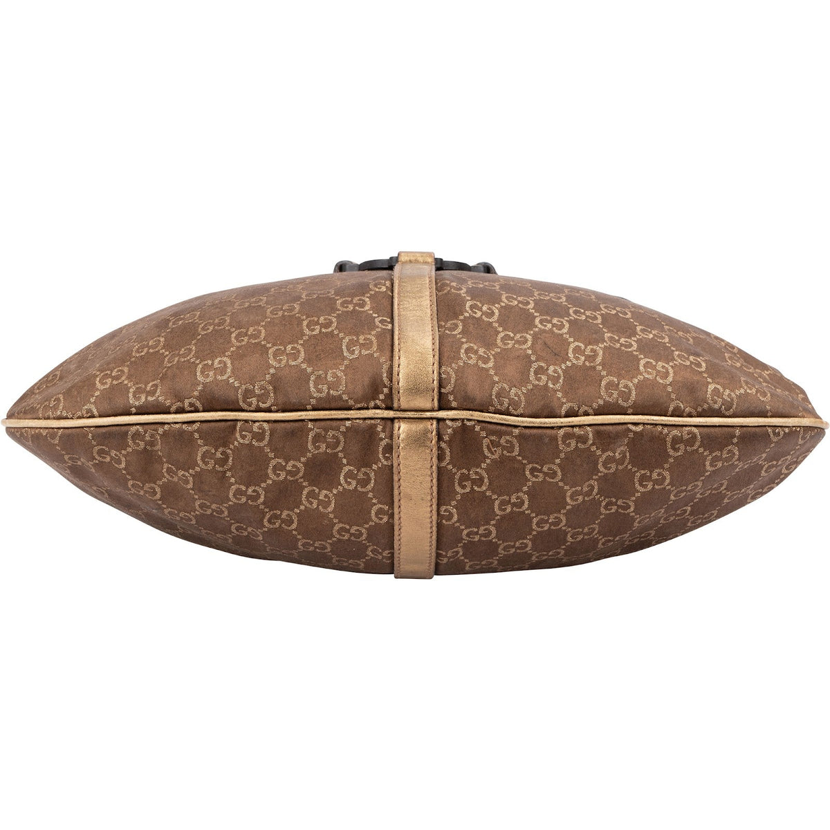 Gucci Gold Monogram GG Canvas Britt Interlocking G Hobo Shoulder Bag