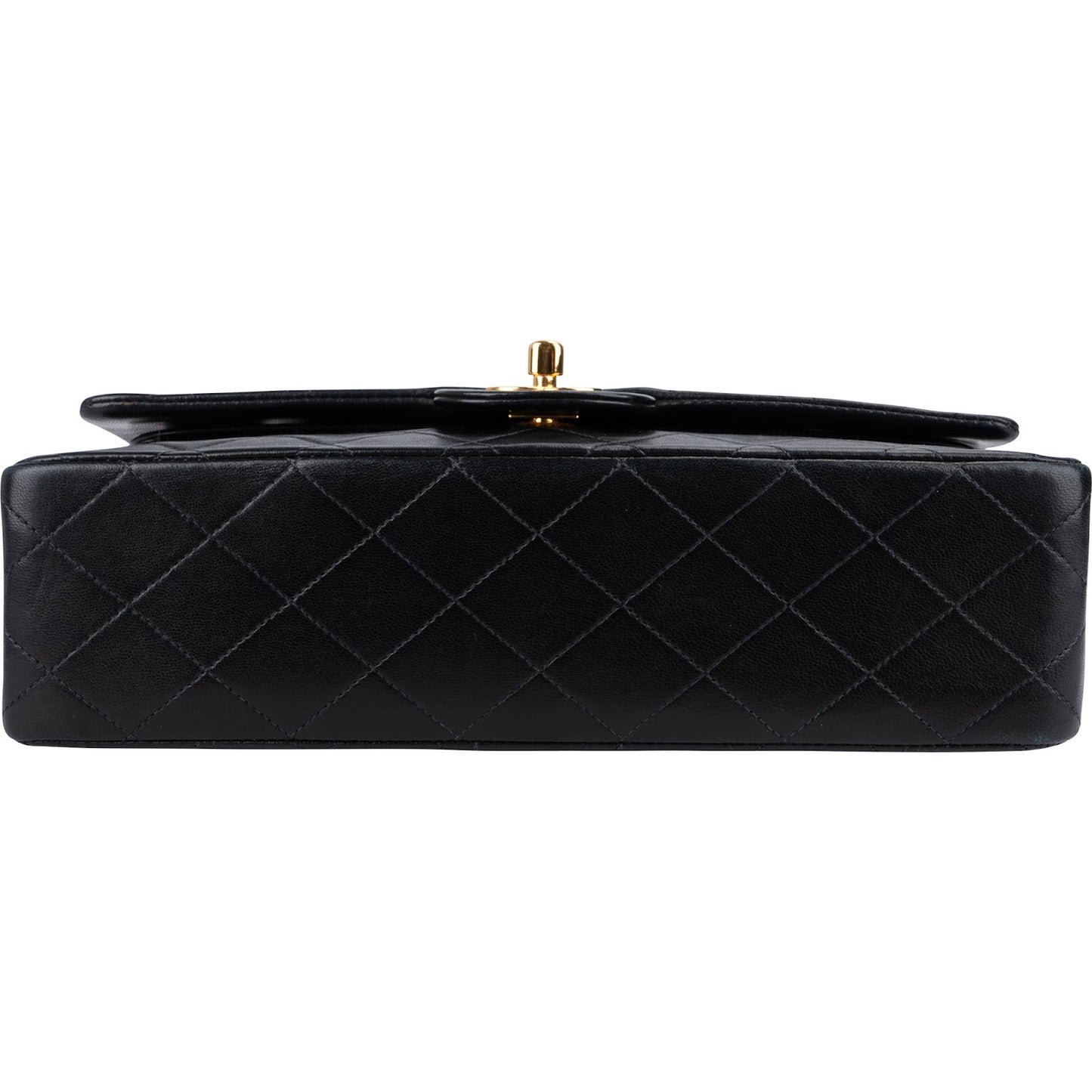 Chanel Quilted Lambskin 24K Gold Medium Double Flap Shoulder Bag