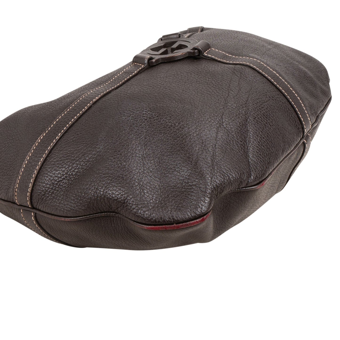 Gucci Pebbled Leather Interlocking G Hobo Shoulder Bag