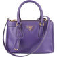Prada Purple Saffiano Leather Galleria Handbag
