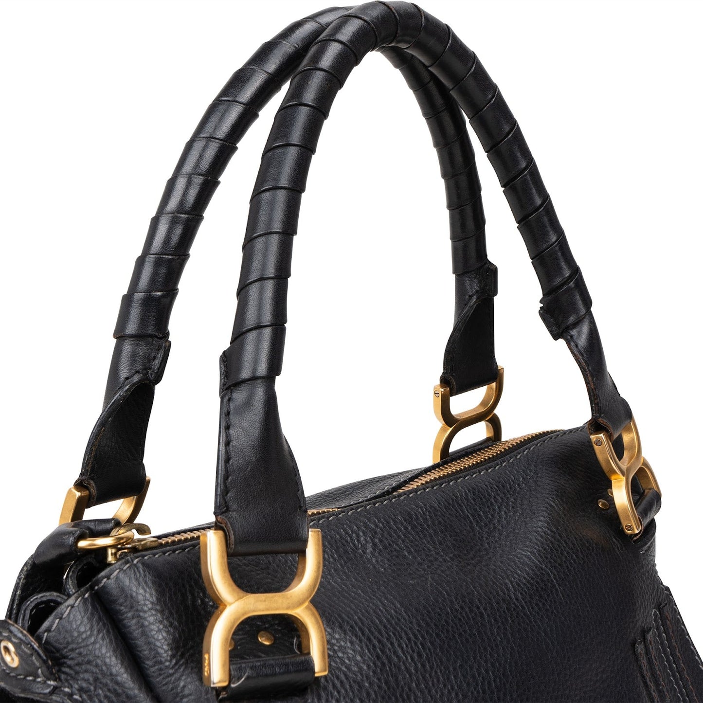 Chloé Grained Calfskin Leather Medium Marcie Satchel Handbag