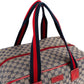 Gucci Monogram GG Plus Canvas Web Stripe Boston 40 Handbag