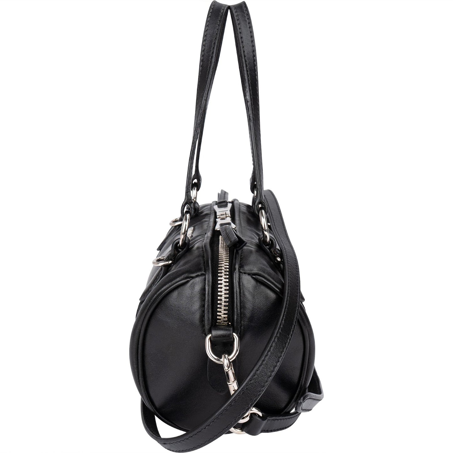 Miu Miu Soft Calf Leather Mini Boston Crossbody Handbag