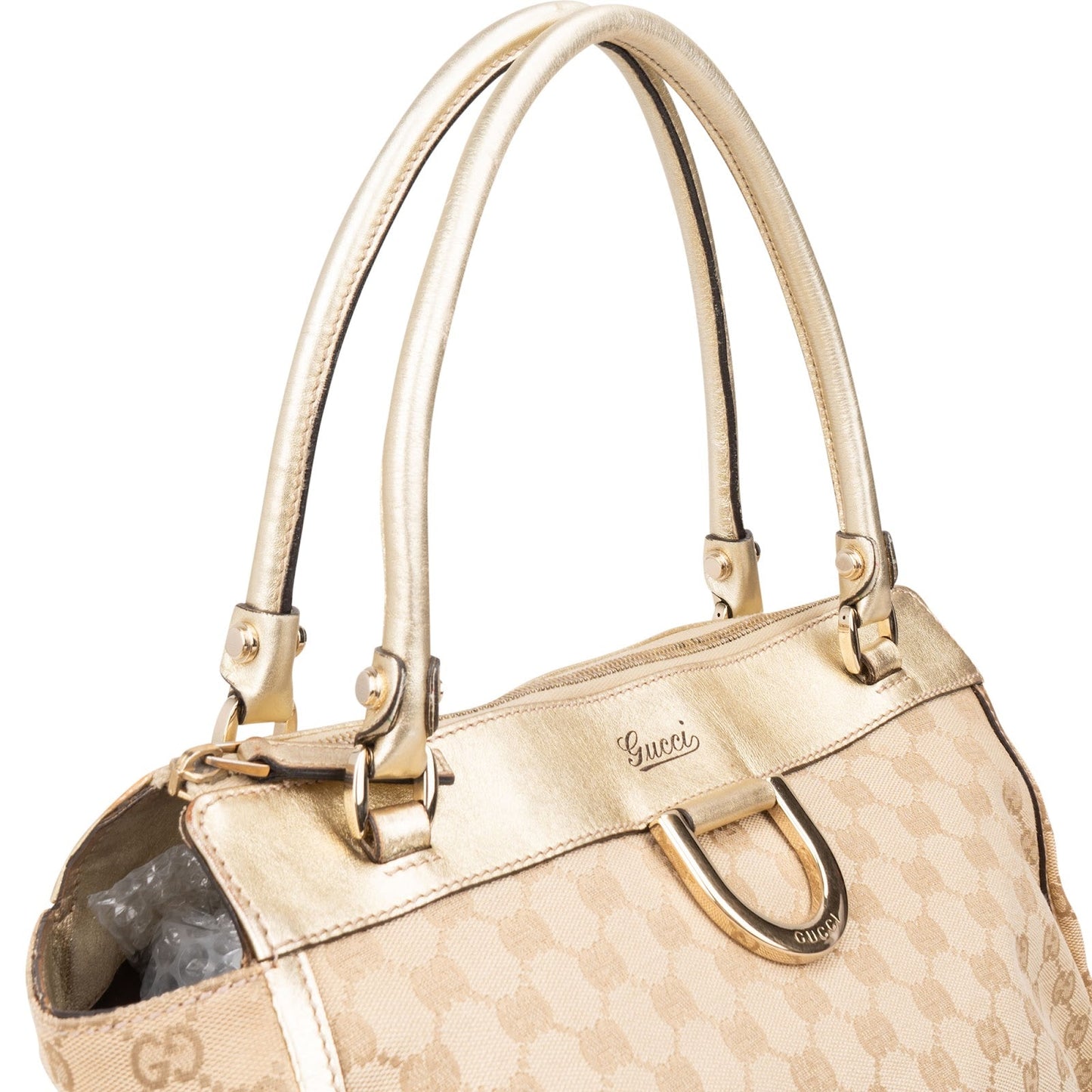 Gucci Monogram GG Canvas Abbey D-Ring Tote Shoulder Bag