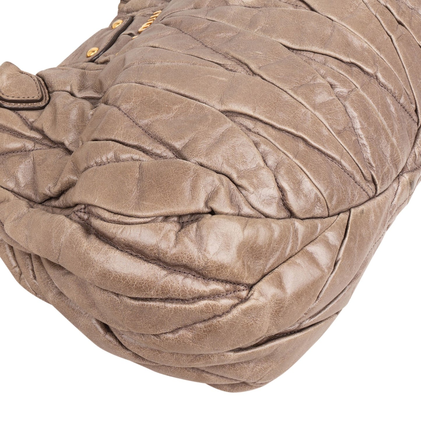 Miu Miu Vitello Lux Quilted Leather City Handbag