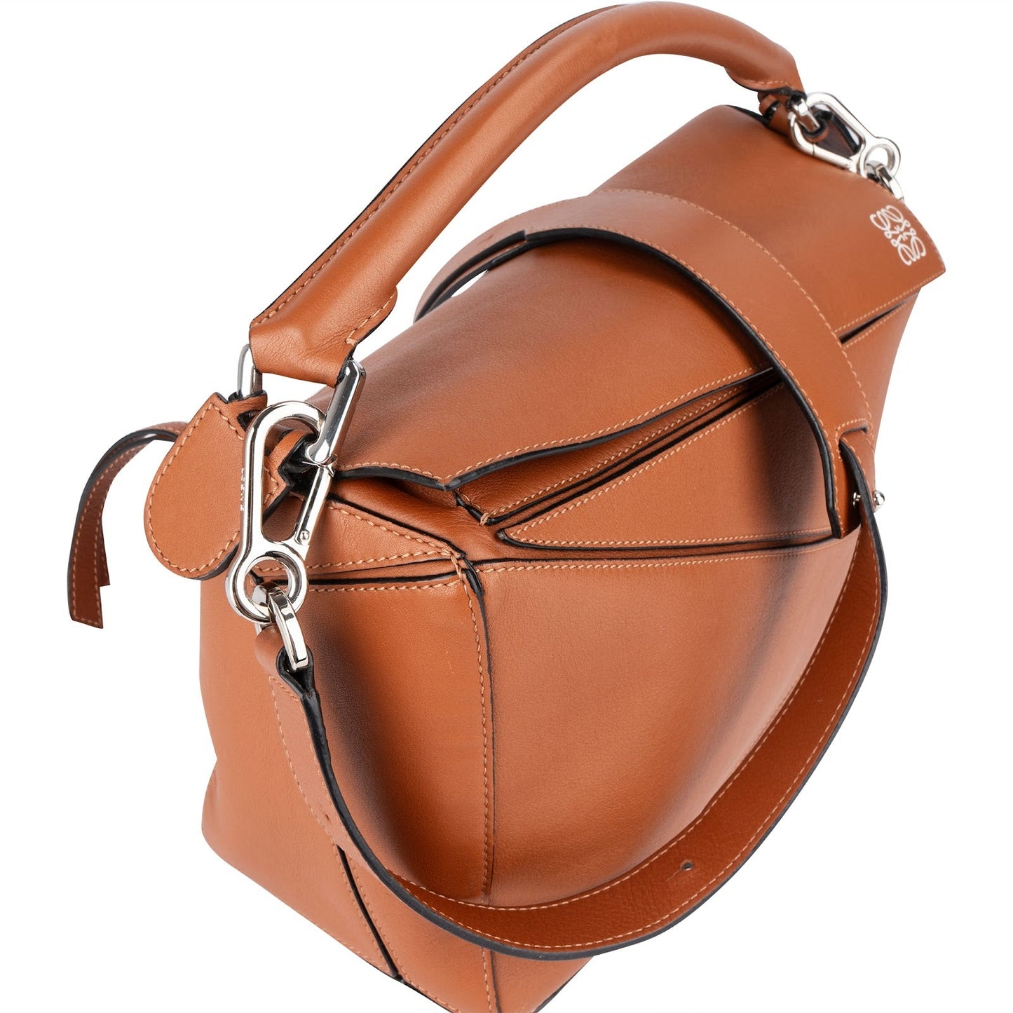 Loewe Brown Leather Puzzle Handbag