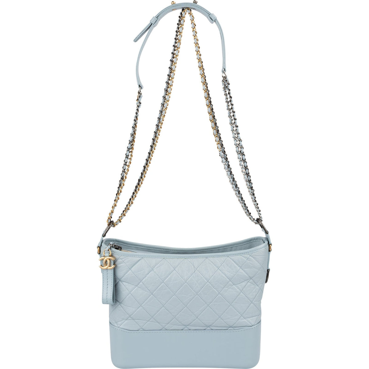 Chanel Quilted Aged Calfskin Medium Gabrielle Hobo Crossbody Bag
