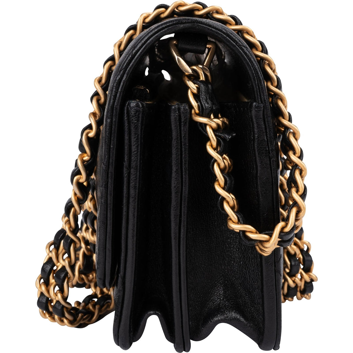 Chanel Quilted Lambskin Rectangular Wallet On Chain Crossbody Bag