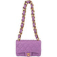 Chanel Quilted Lambskin Chunky Chain Rectangular Flap Shoulder Bag