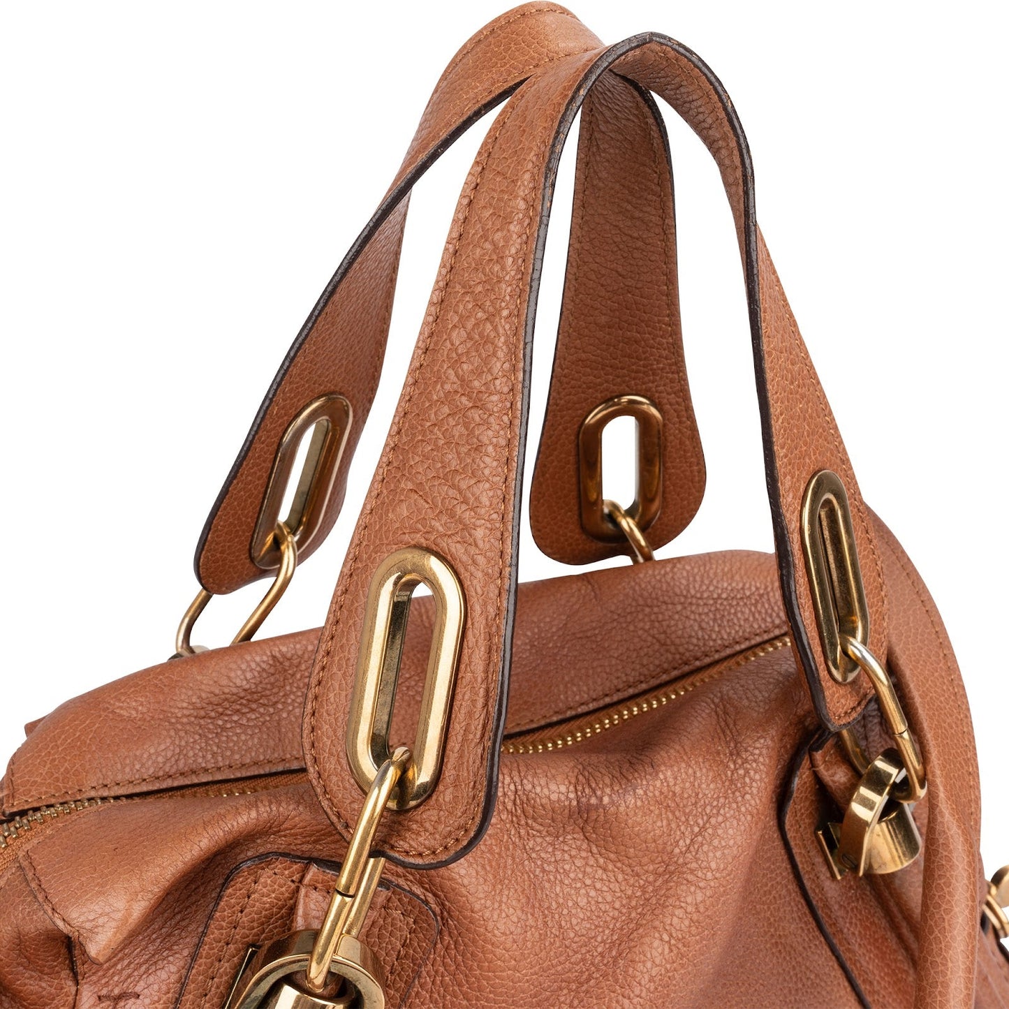 Chloé Pebbled Leather Paraty Shoulder Handbag