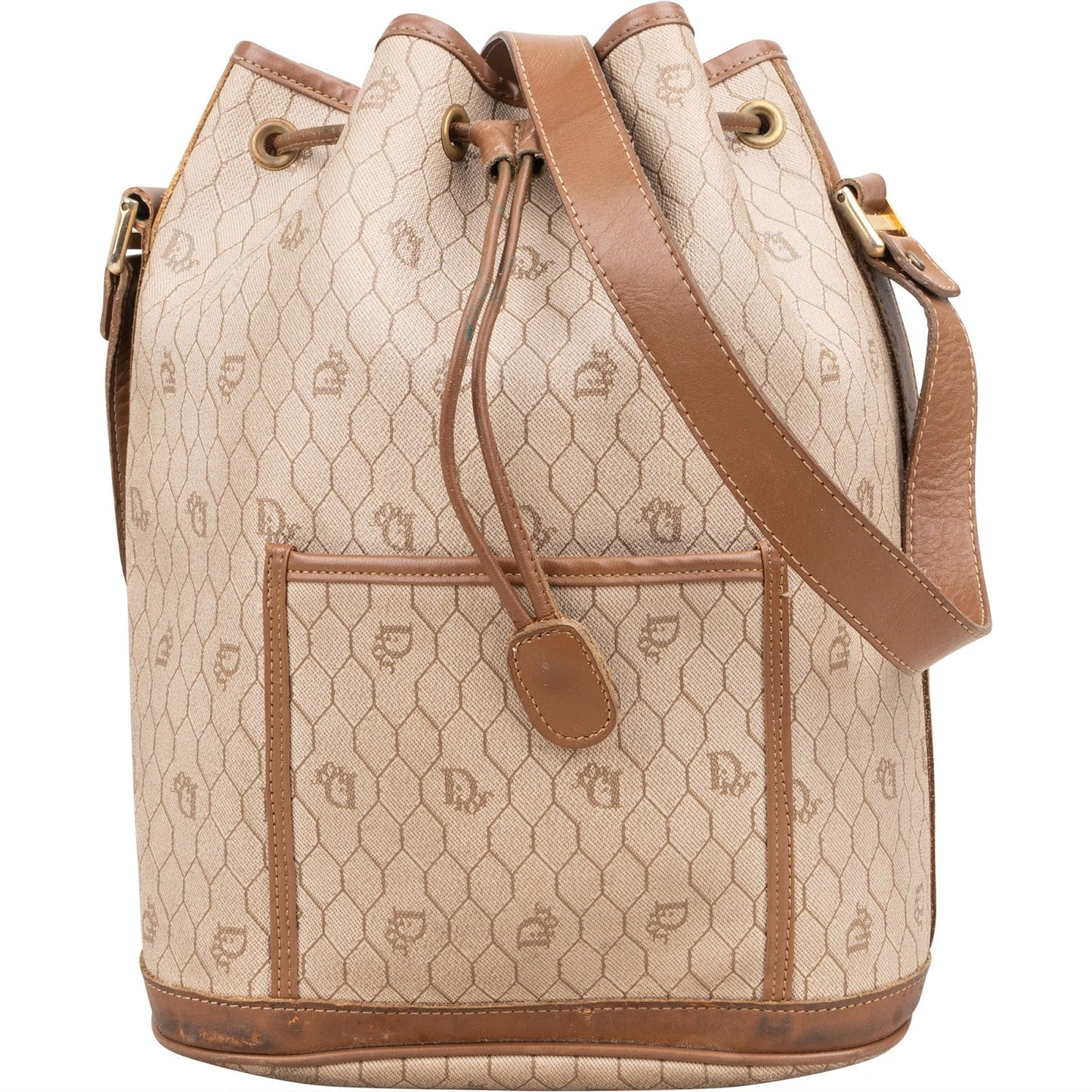Christian Dior Honeycomb Monogram Bucket Crossbody Bag