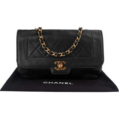 Chanel Quilted Lambskin 24K Gold Single Flap Crossbody Bag