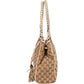 Gucci Monogram GG Canvas Bamboo Tassel Tote Shoulder Bag