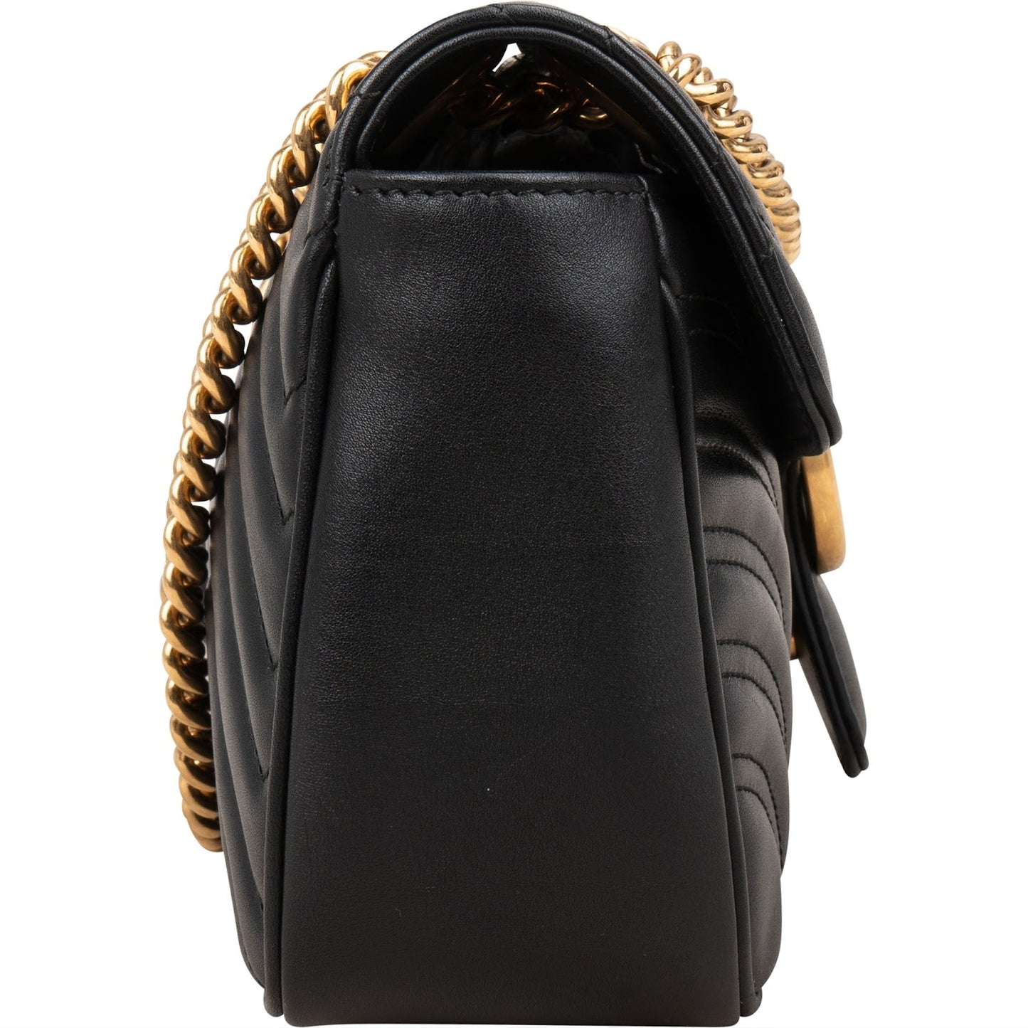 Gucci Chevron Leather GG Marmont Camera Crossbody Bag