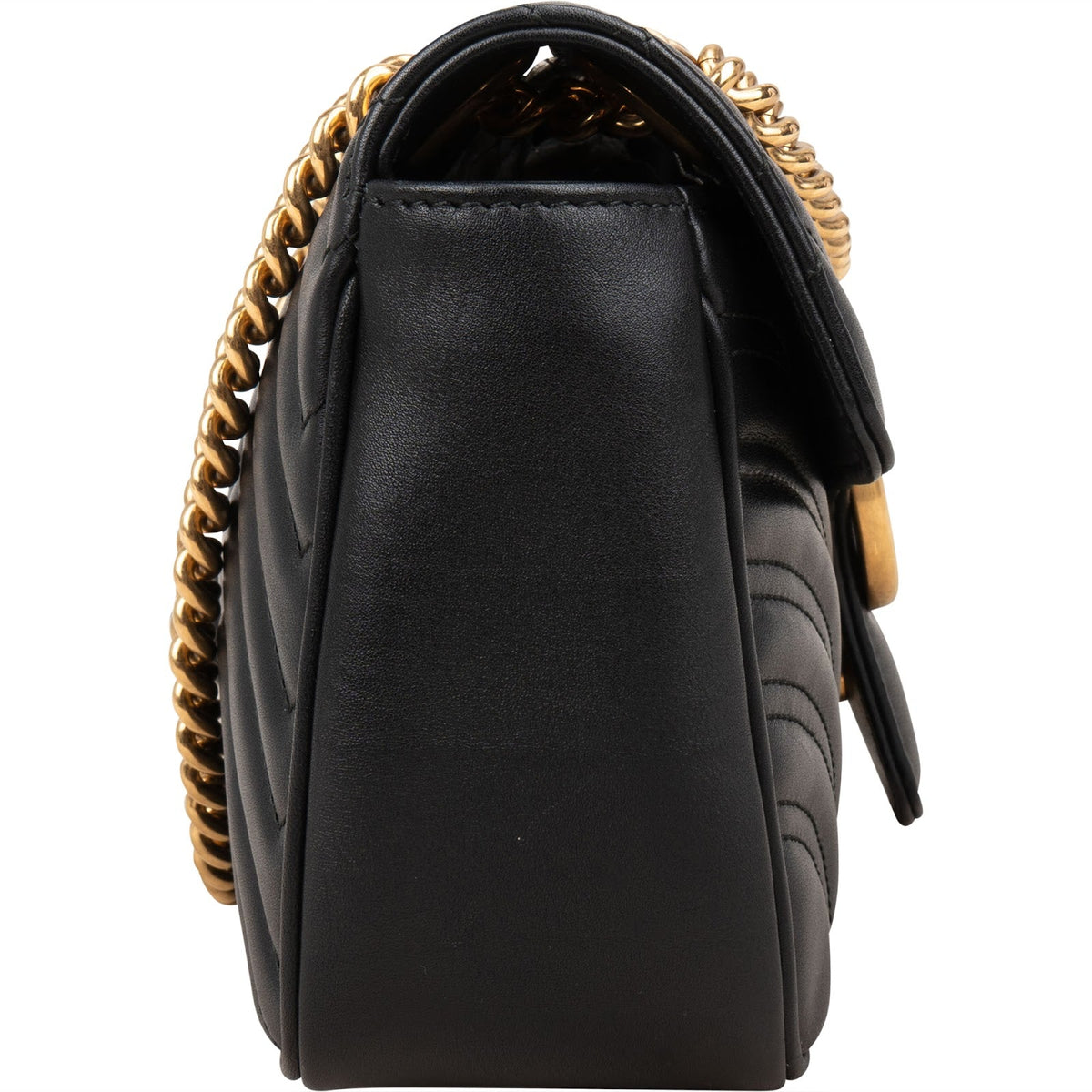 Gucci Chevron Leather GG Marmont Camera Crossbody Bag