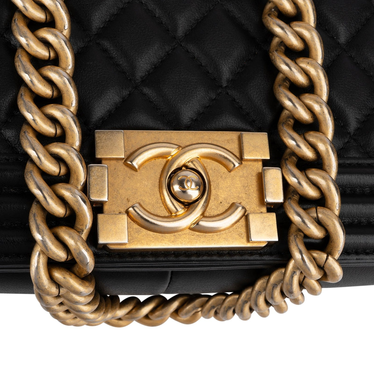 Chanel Quilted Lambskin Medium Boy Crossbody Bag