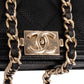 Chanel Quilted Caviar Leather Wallet On Chain Boy Crossbody Bag