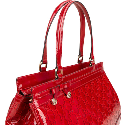 Gucci Patent Leather Microguccissima Princy Handbag