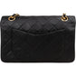 Chanel Quilted Lambskin Small 24K Gold Double Flap Shoulder Bag