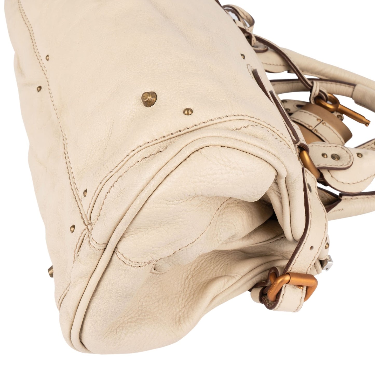 Chloé Studded Leather Paddington Satchel Handbag