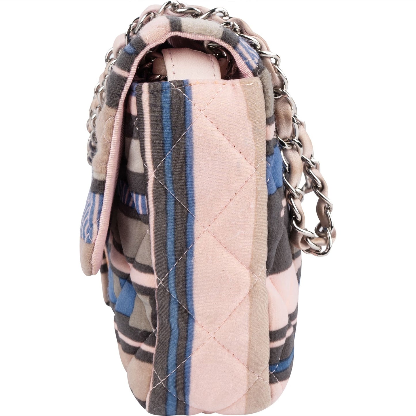Chanel Quilted Cotton Single Flap Shoulder Bag