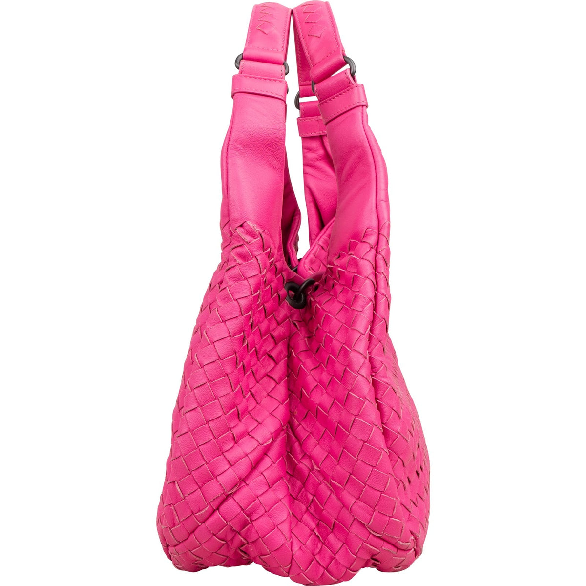 Bottega Veneta Pink Intrecciato Leather Campana Hobo Shoulder Bag