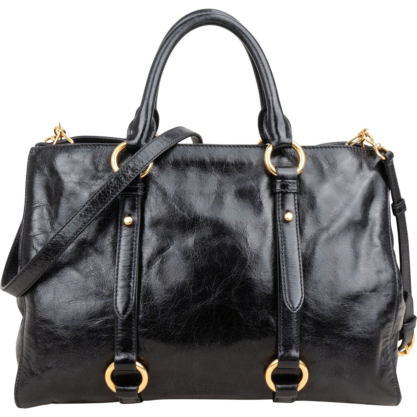 Miu Miu Vitello Lux Leather City Handbag