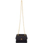 Chanel Navy Quilted Satin Top Bar 24K Gold Single Flap Small Crossbody Bag
