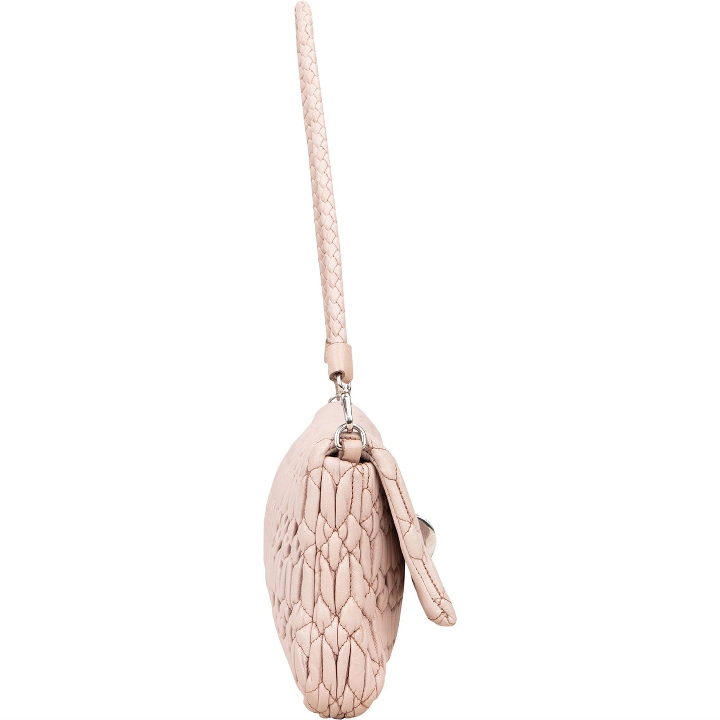 Miu Miu Matelassé Nappa Leather Crystal Flap Shoulder Bag