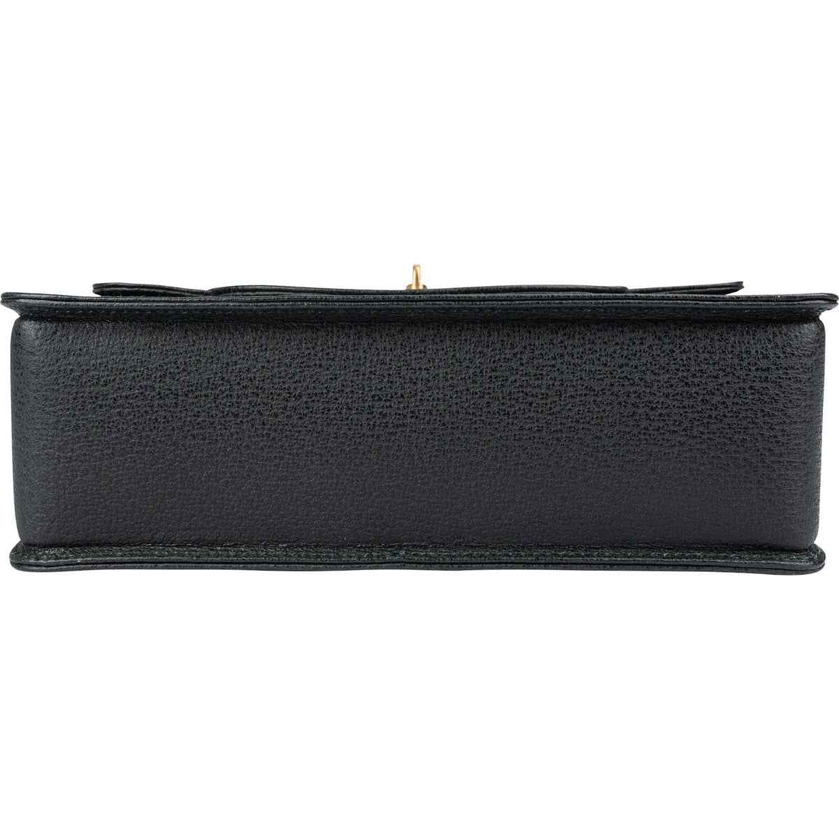 Gucci Grained Leather Bamboo Top Handle Turnlock Crossbody Handbag