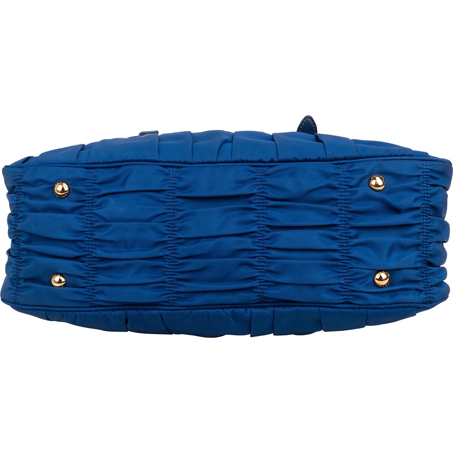 Prada Blue Tessuto Gaufre Satchel Handbag