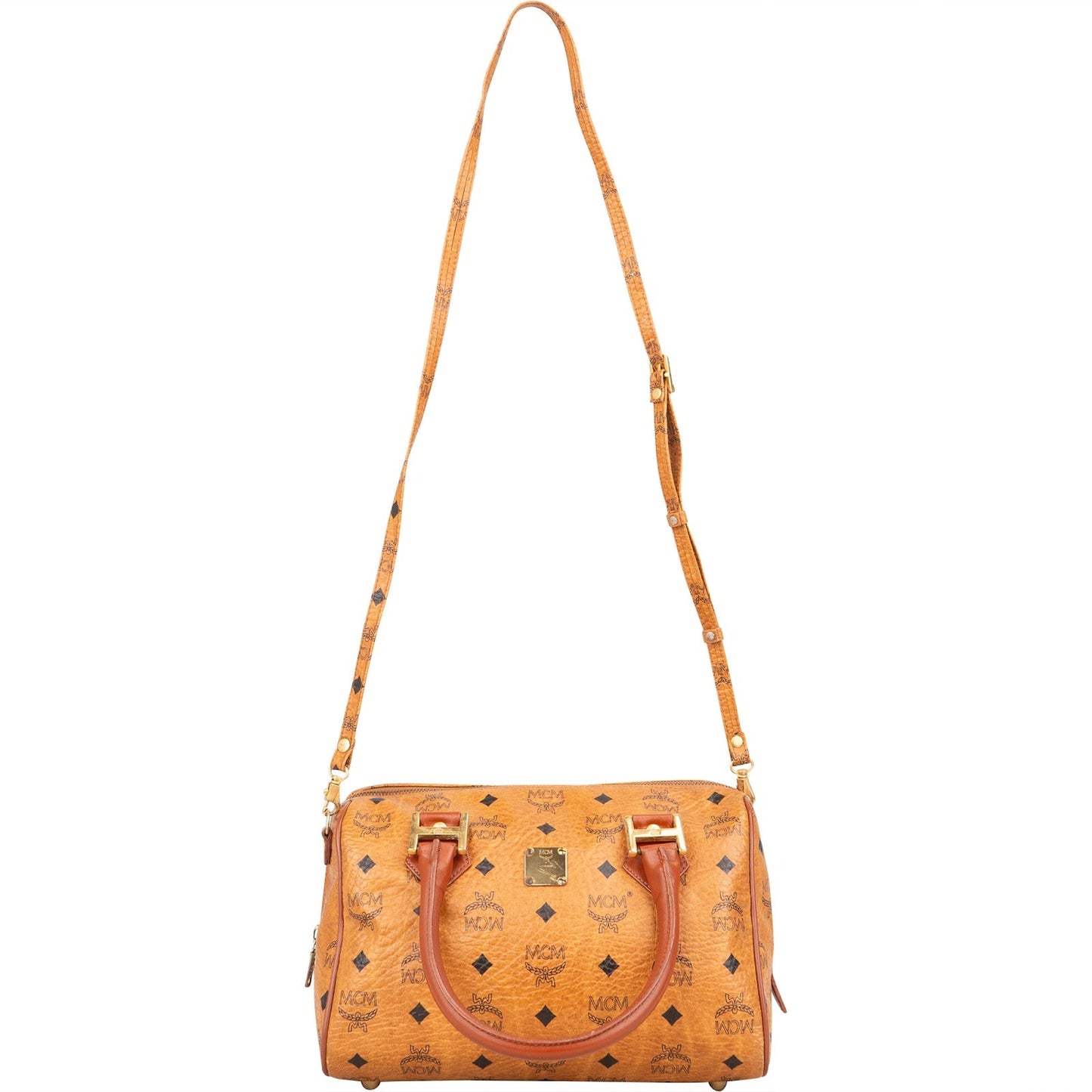 MCM Monogram Visetos Boston Handbag