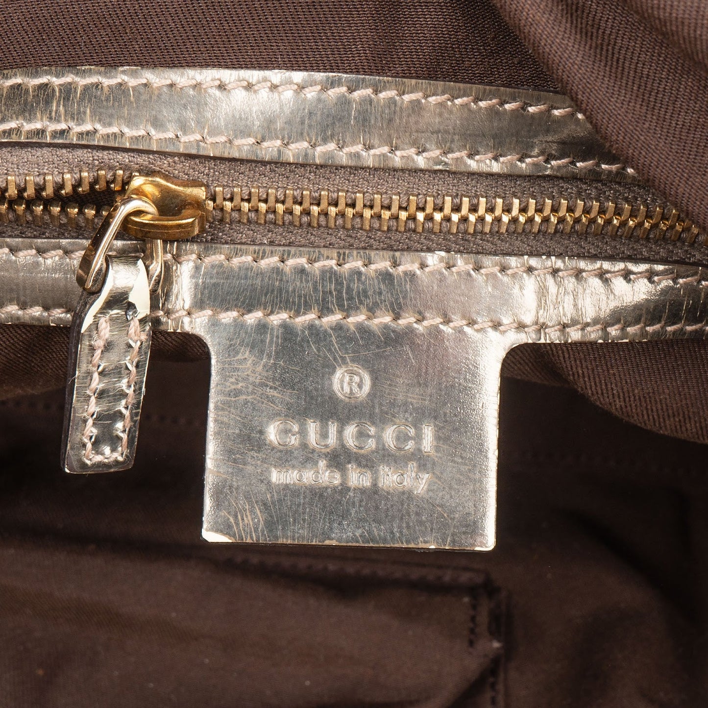 Gucci Monogram GG Bamboo Top Handle Handbag
