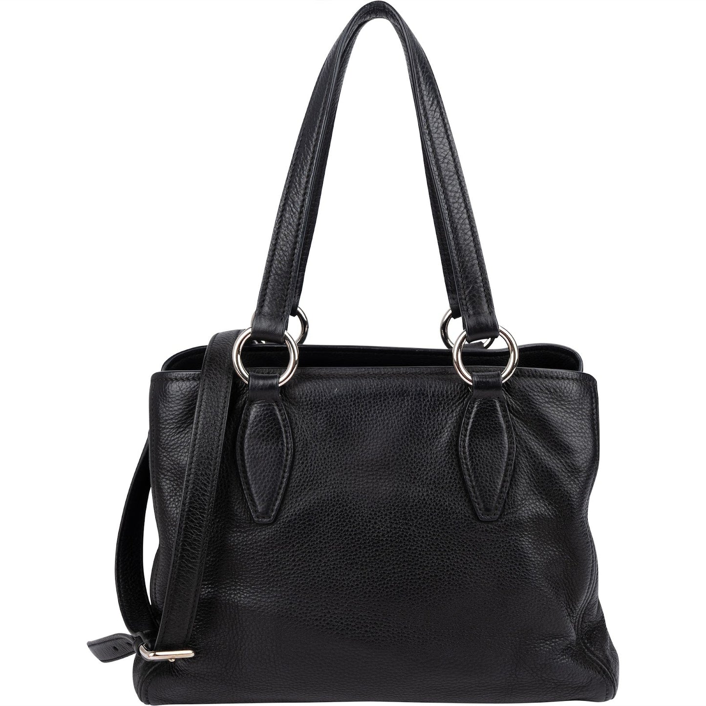 Miu Miu Grained Leather Vitello Daino Tote Shoulder Bag