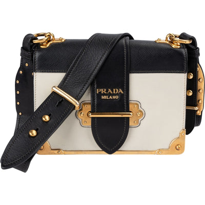 Prada Saffiano & Calfskin Leather Cahier Crossbody Bag